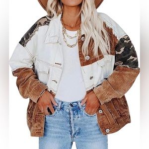 POL corduroy and camo jacket